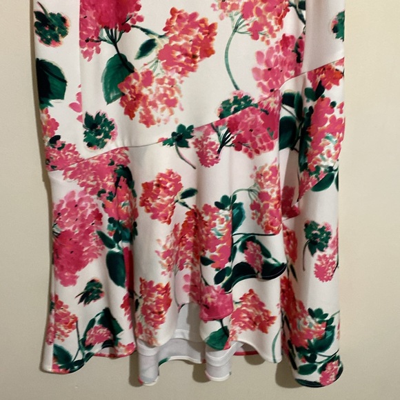 Calvin Klein Floral Ruffled Sleeveless Midi Dress Size 14 - Picture 5 of 11